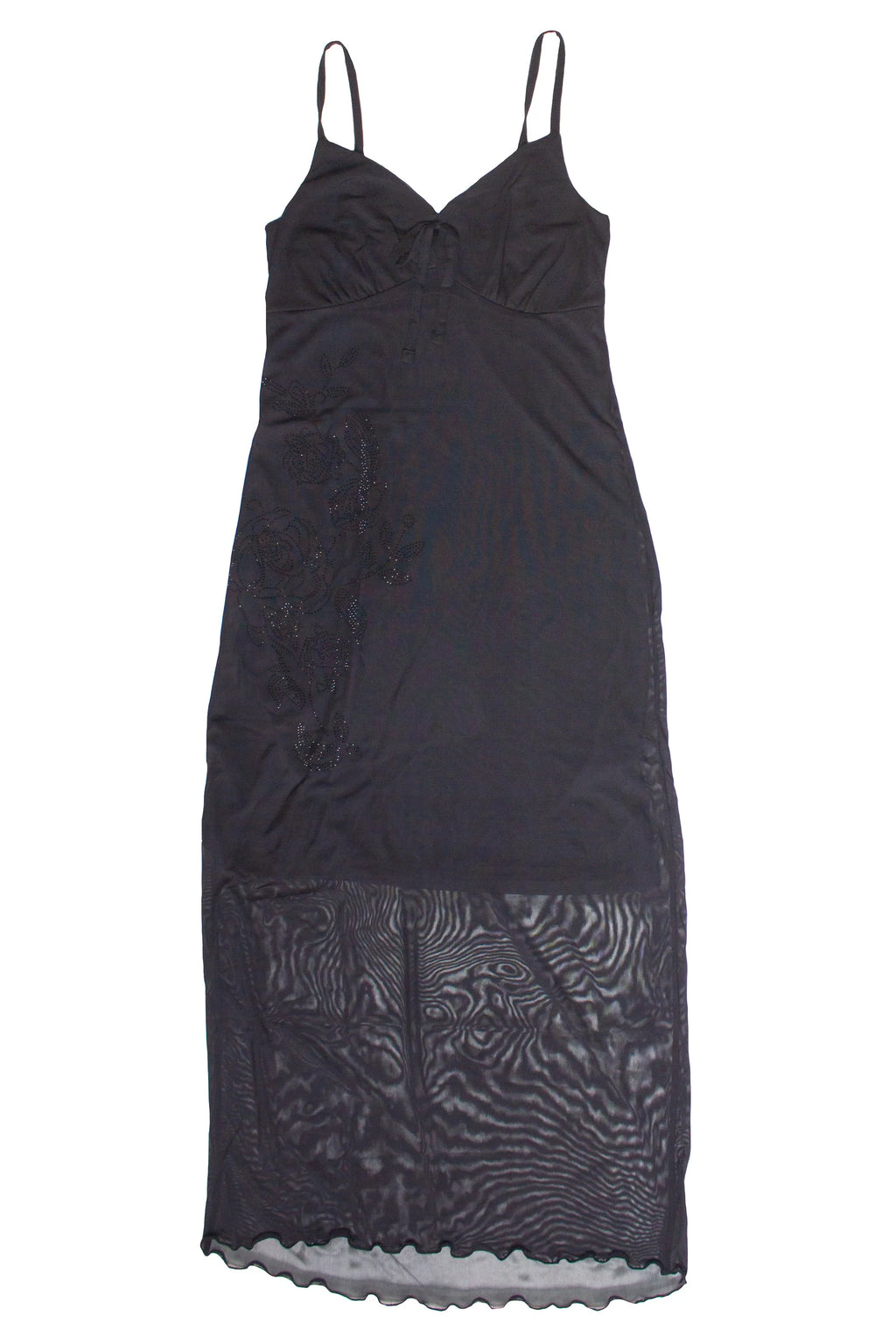 Mesh Cami Tea Length Dress