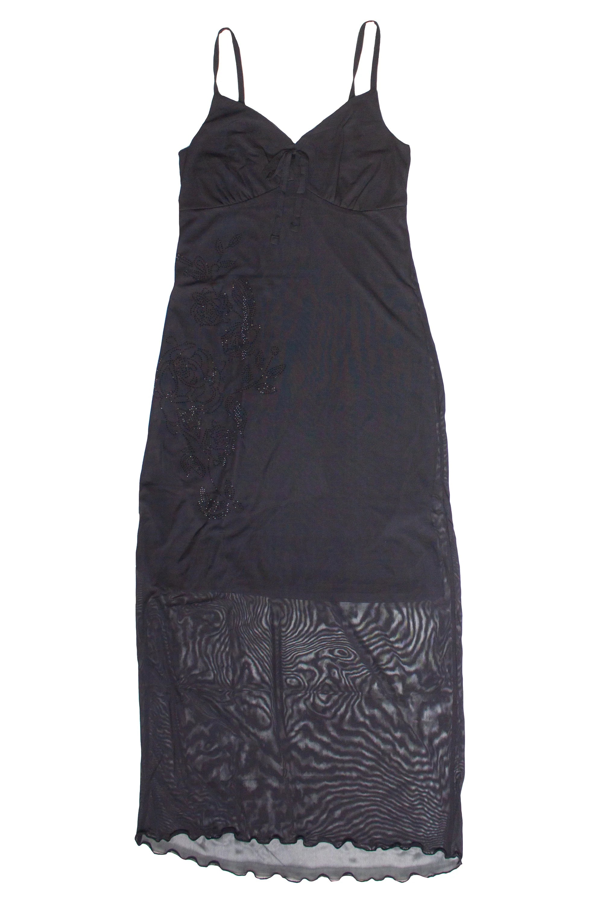 Mesh Cami Tea Length Dress