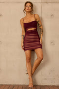 More Thoughts Mini Dress - Plum