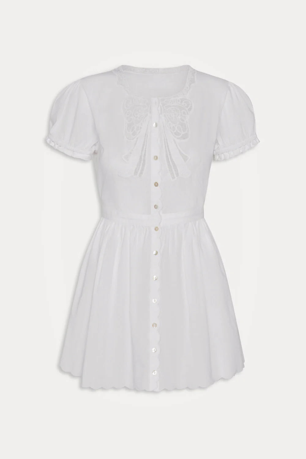 Ivy Cotton Mini Dress - White