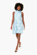 Serenity Blue Guipure Lace Blythe Dress