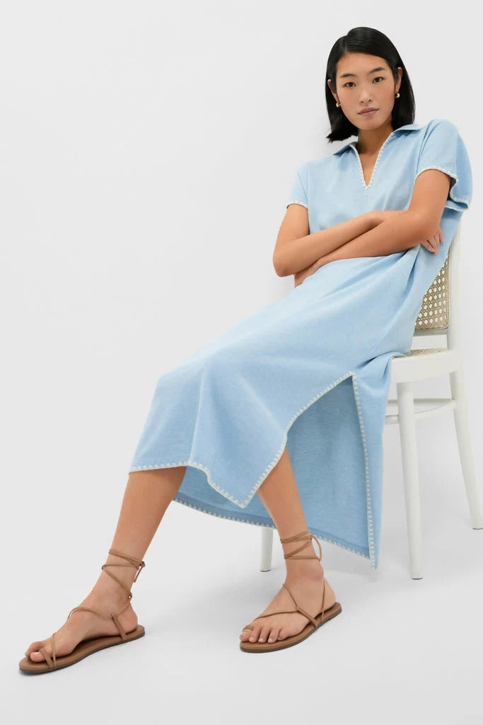 Heather Chambray Pique Melissa Maxi Dress