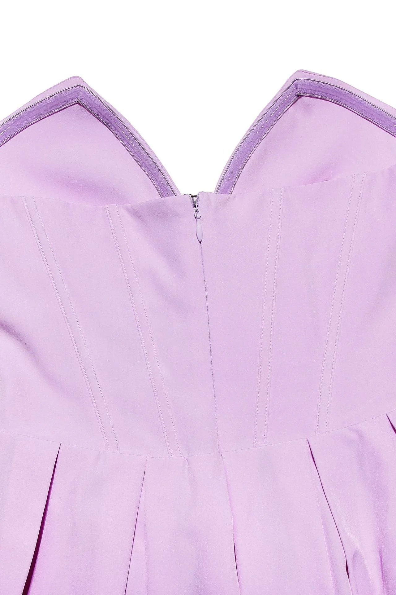 V-neck Pink Pleated Short Party Dress