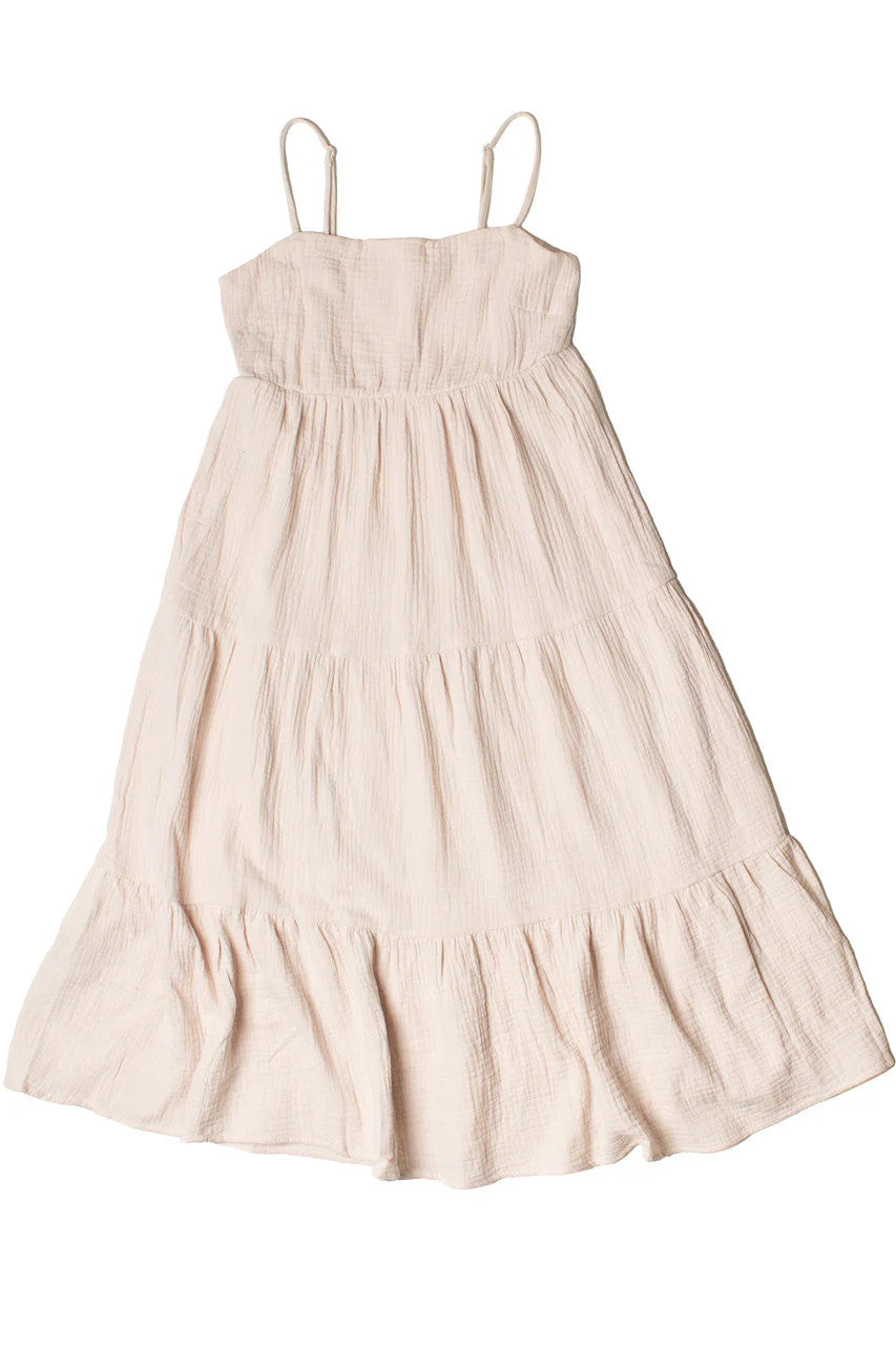 Tiered Gauze Midi Dress