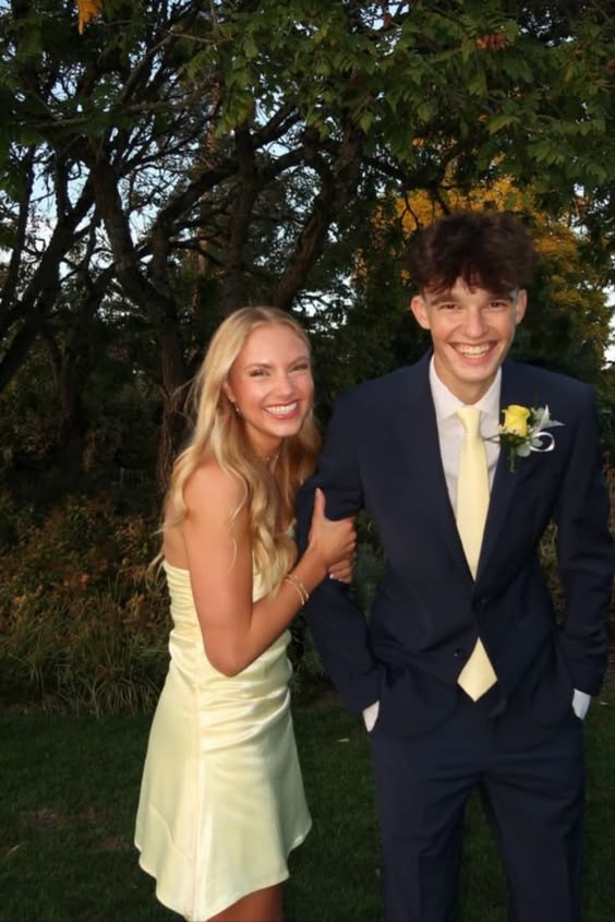Strapless Yellow Ruched Short Dress