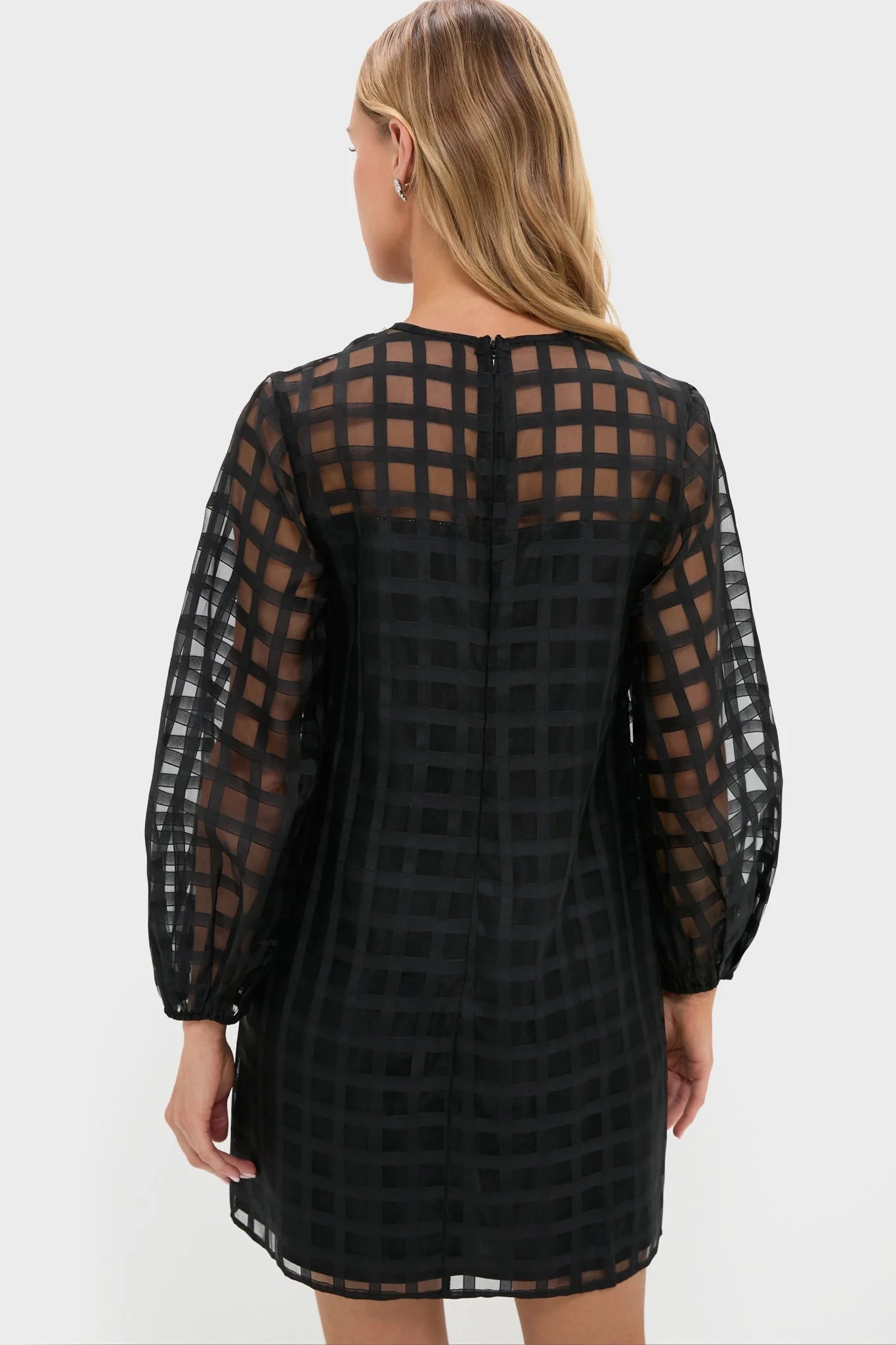 Organza Windowpane Janie Mini Dress