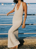 Lolanie Halter Maxi Dress White