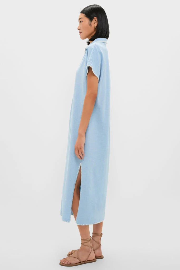 Heather Chambray Pique Melissa Maxi Dress