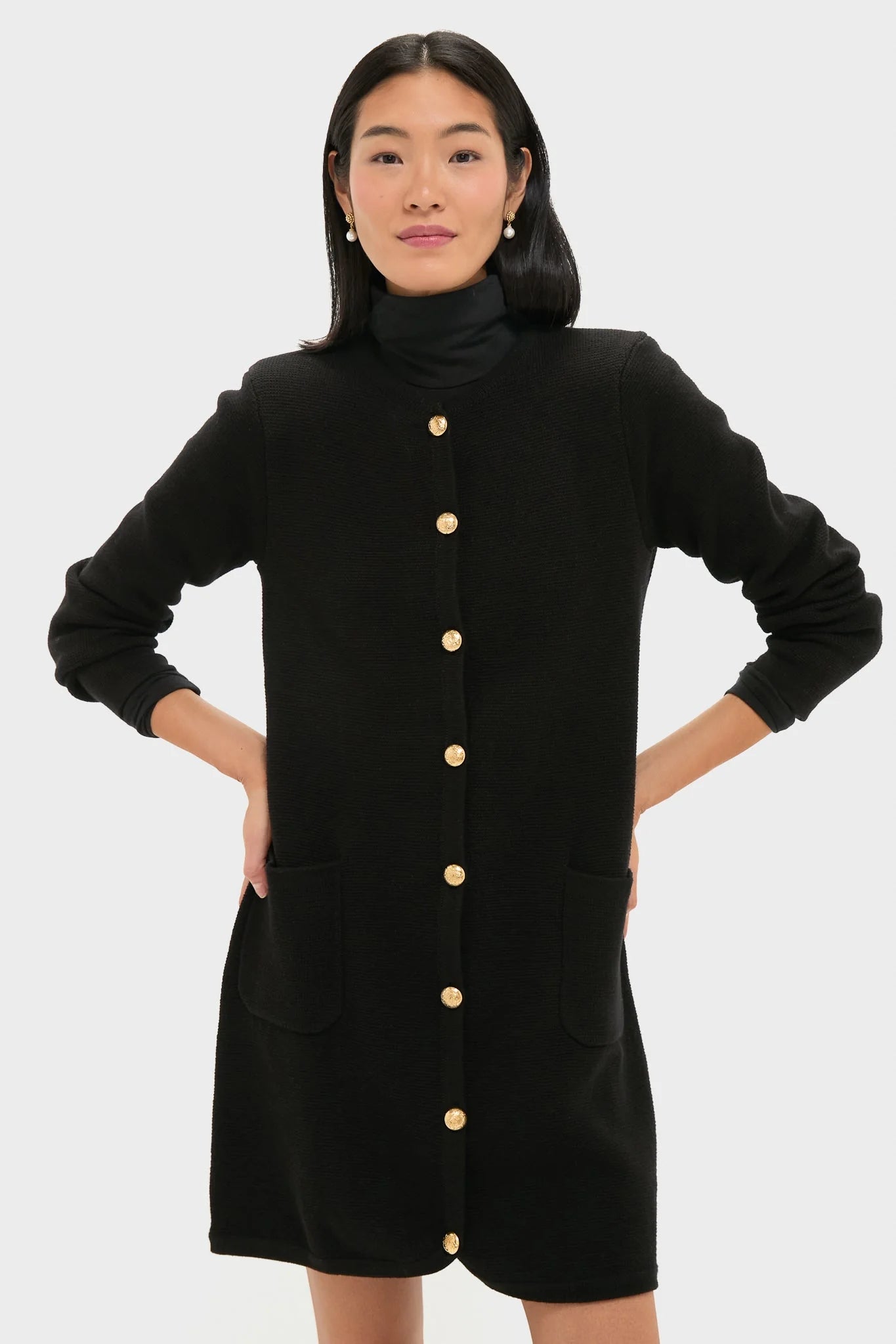 Black Knit Jaq Mini Dress