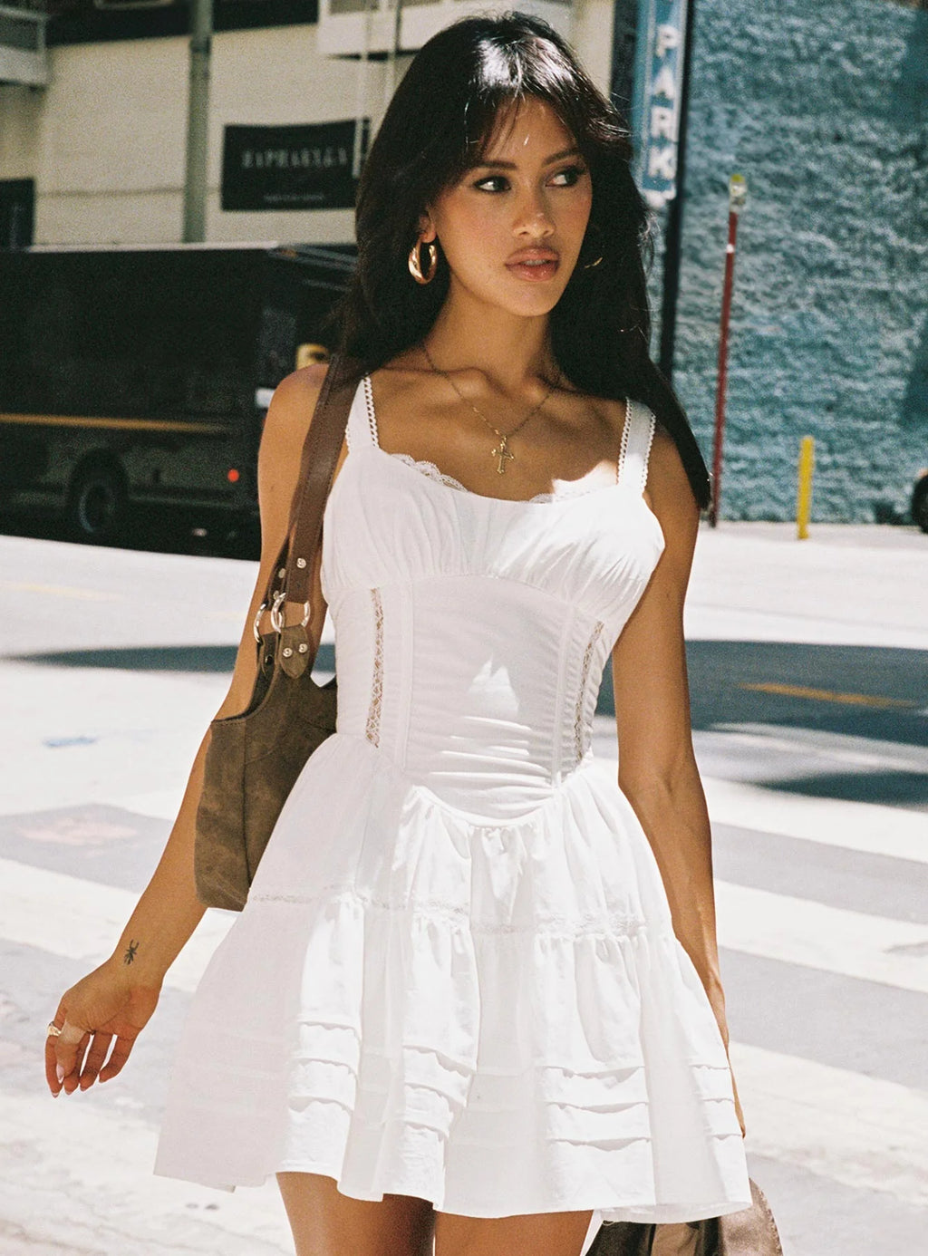 Cuppa Mini Dress White