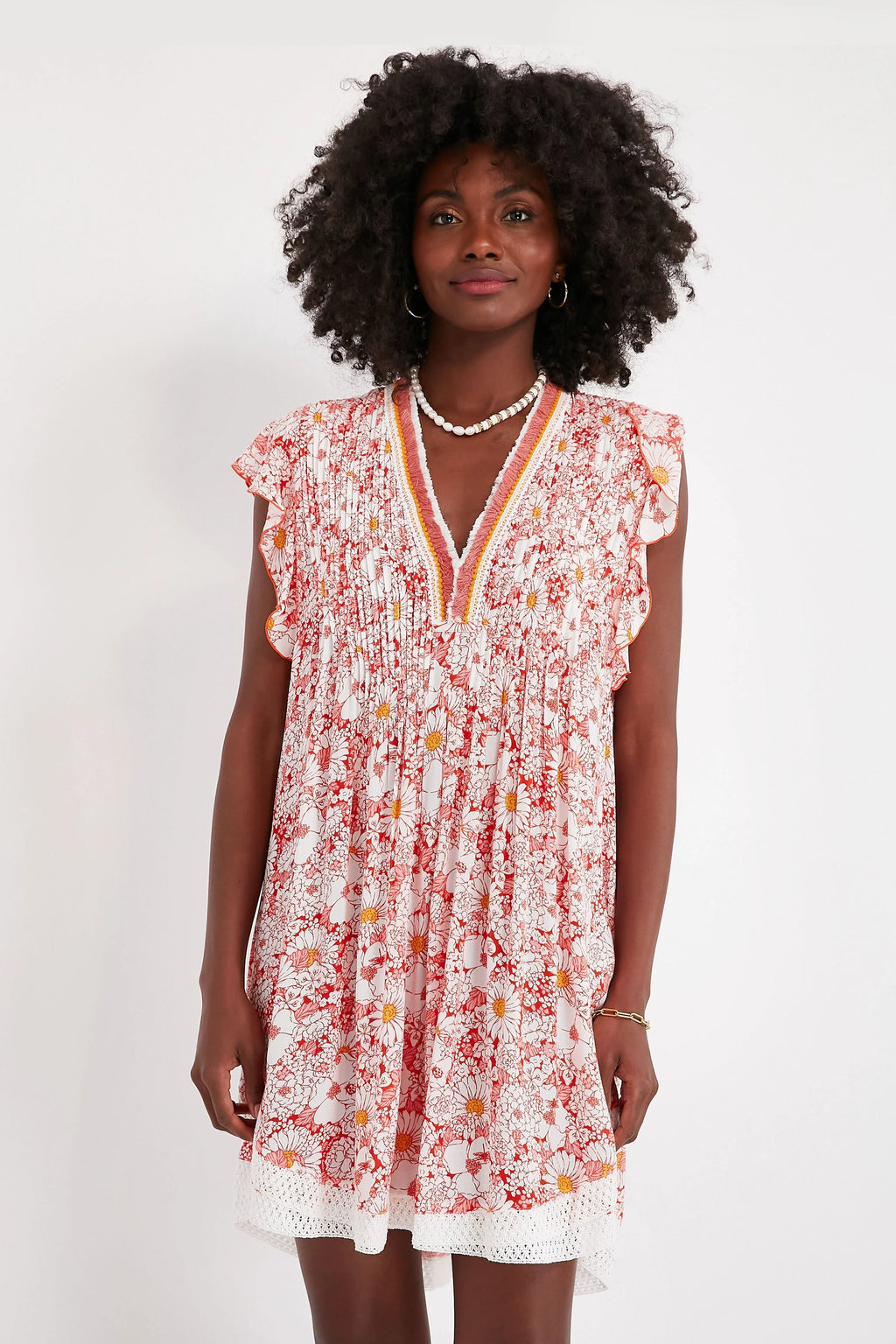 Orange Mid 70s Garden Sasha Mini Dress