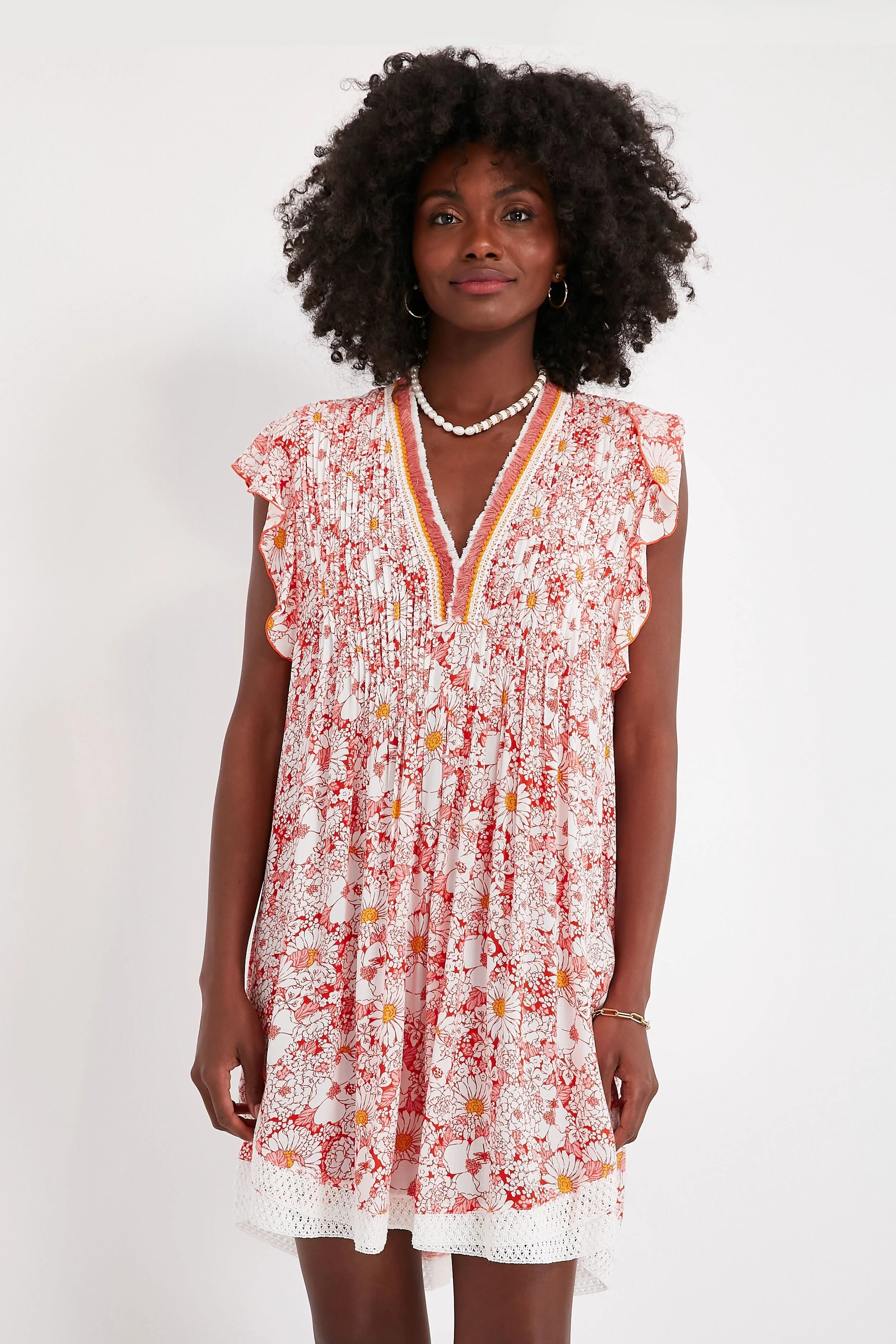 Orange Mid 70s Garden Sasha Mini Dress