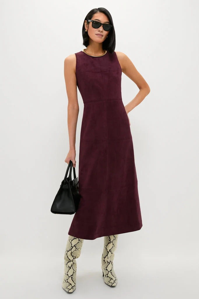 Winetasting Vegan Suede Manon Dress