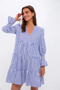 Blue and White Stripe Cotton Poplin Kenzo Dress