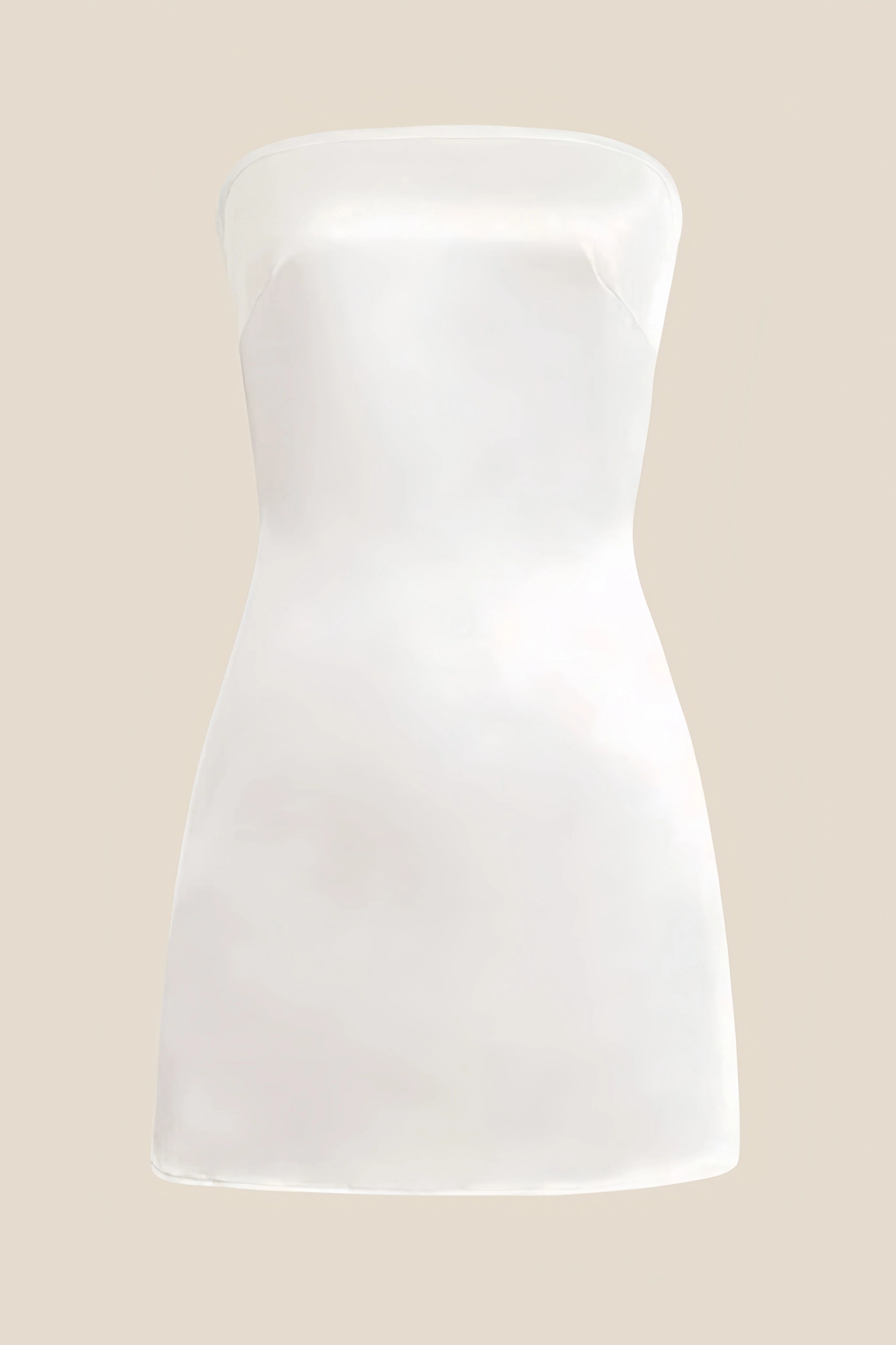Strapless Pink Back Tie Short Dress