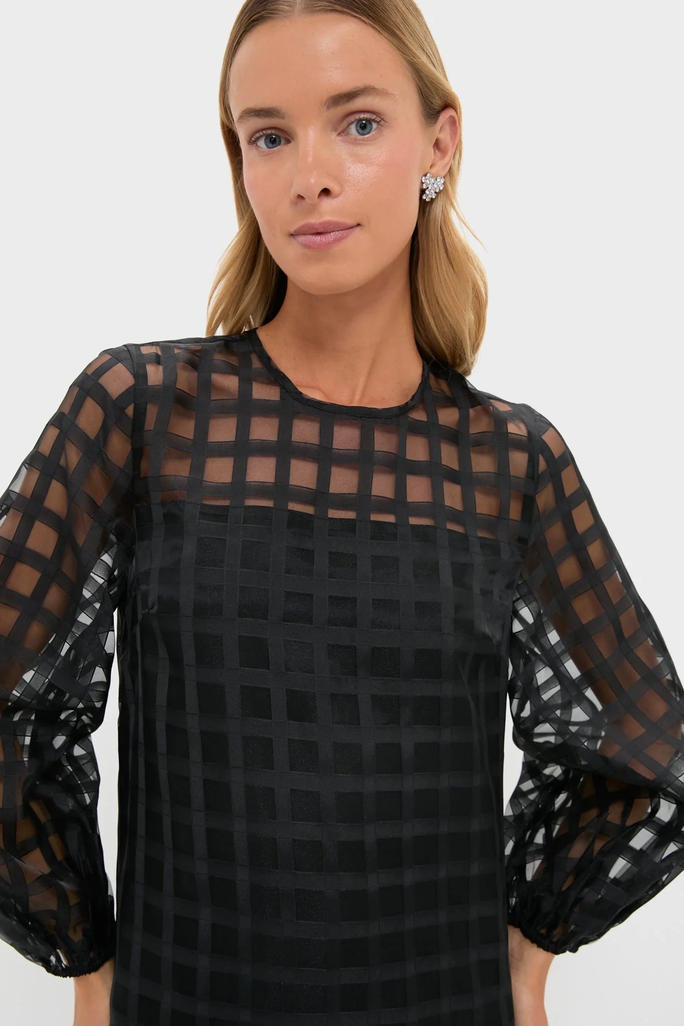 Organza Windowpane Janie Mini Dress