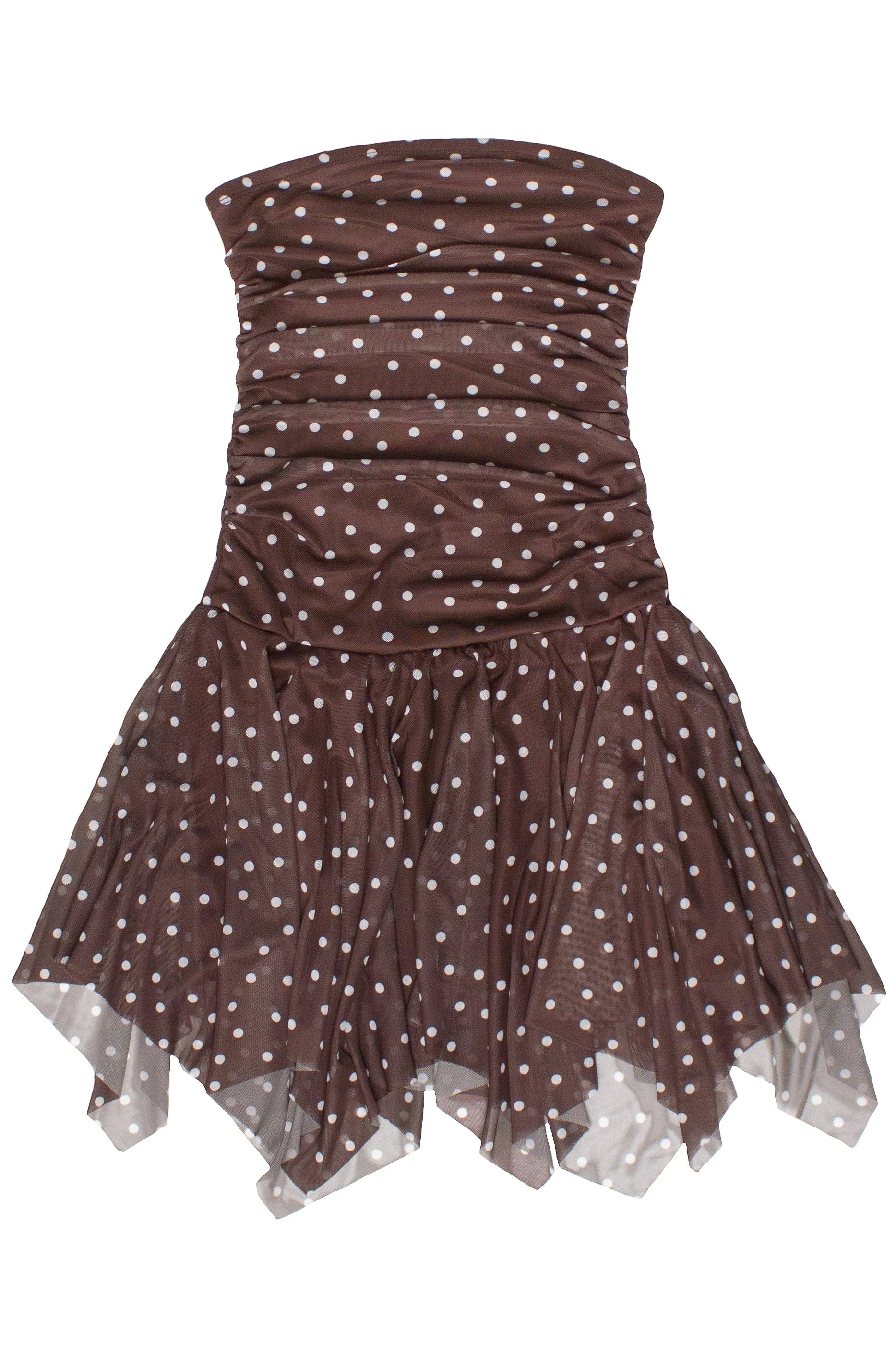 Tube Top Hanky Hem Mini Dress