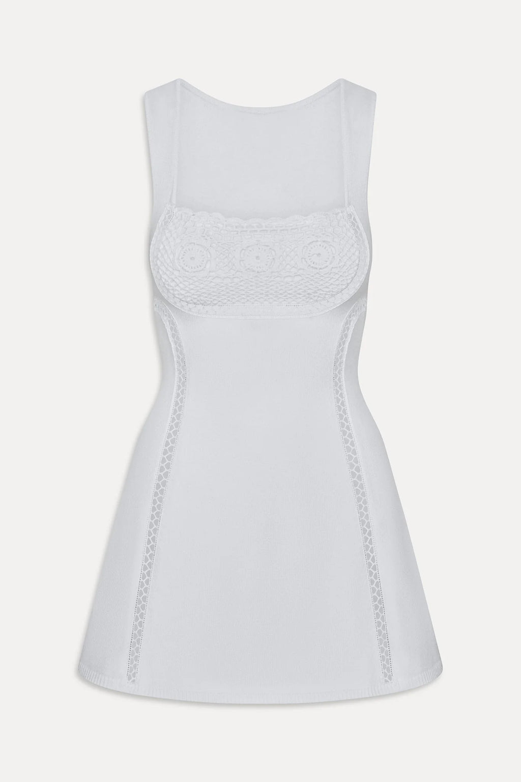 Ellie Knit Mini Dress - Optic White