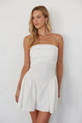 Pixie Ruched Bardot Mini Dress