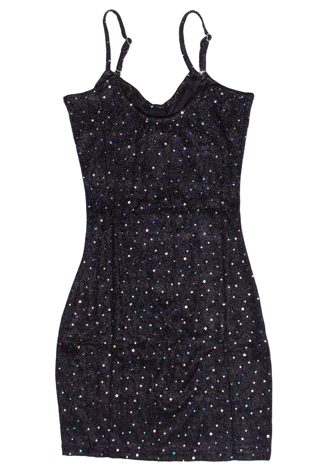 Holographic Glitter Bustier Mini Dress