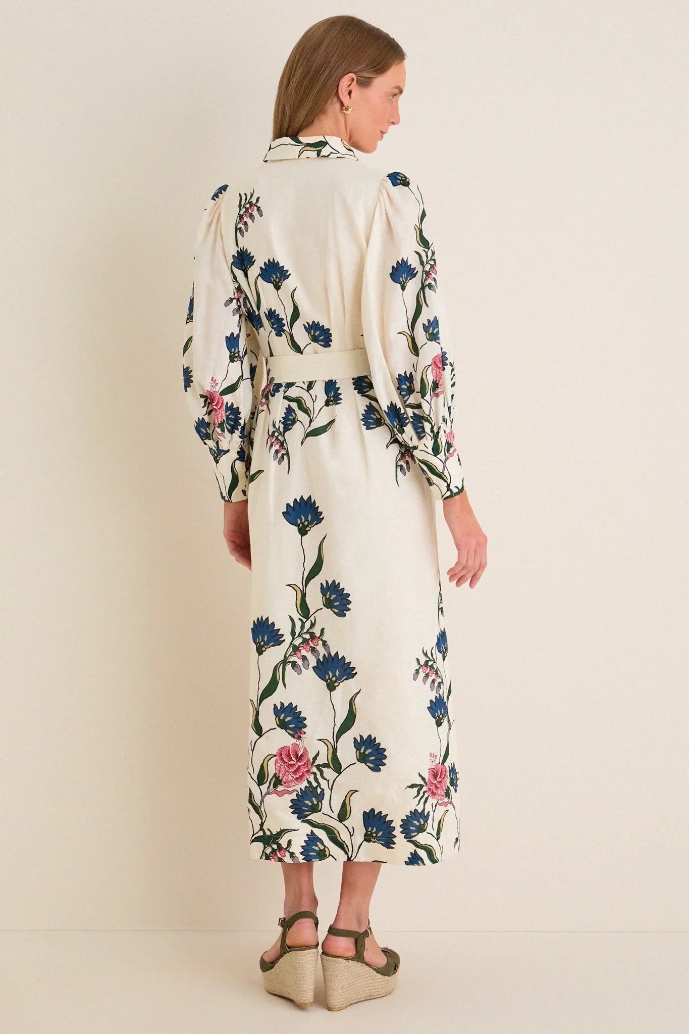 Belle Bouquet Cotton Linen Therese Dress