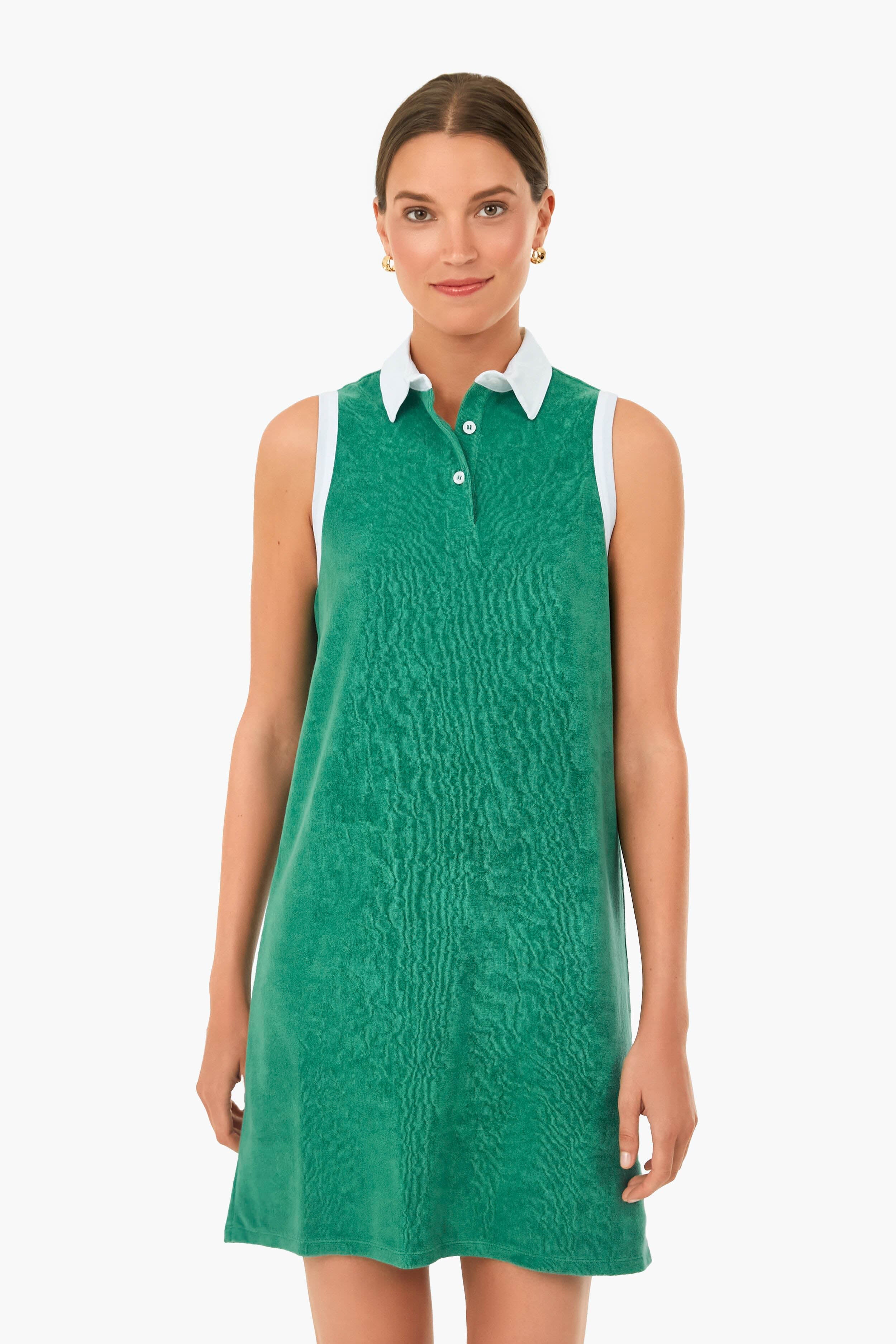 The Green Terry Polo Dress