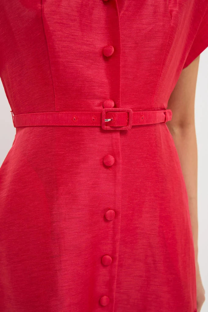 Scarlet Aubrey Applique Shirt Midi Dress