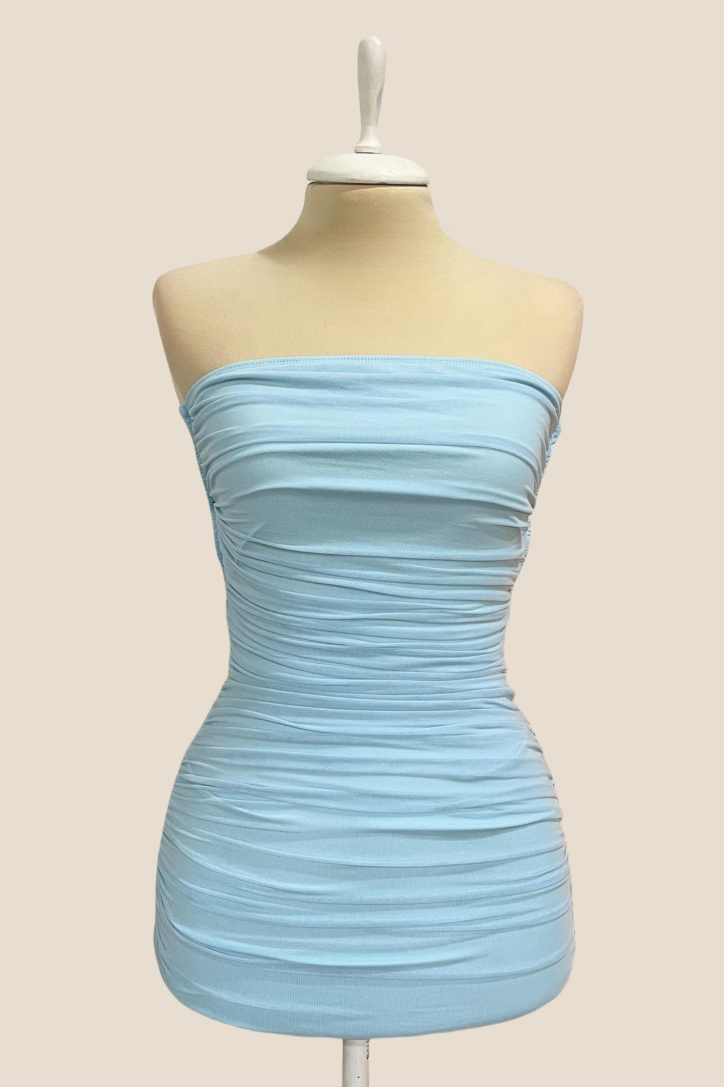 Strapless Red Bodycon Lace-up Short Dress