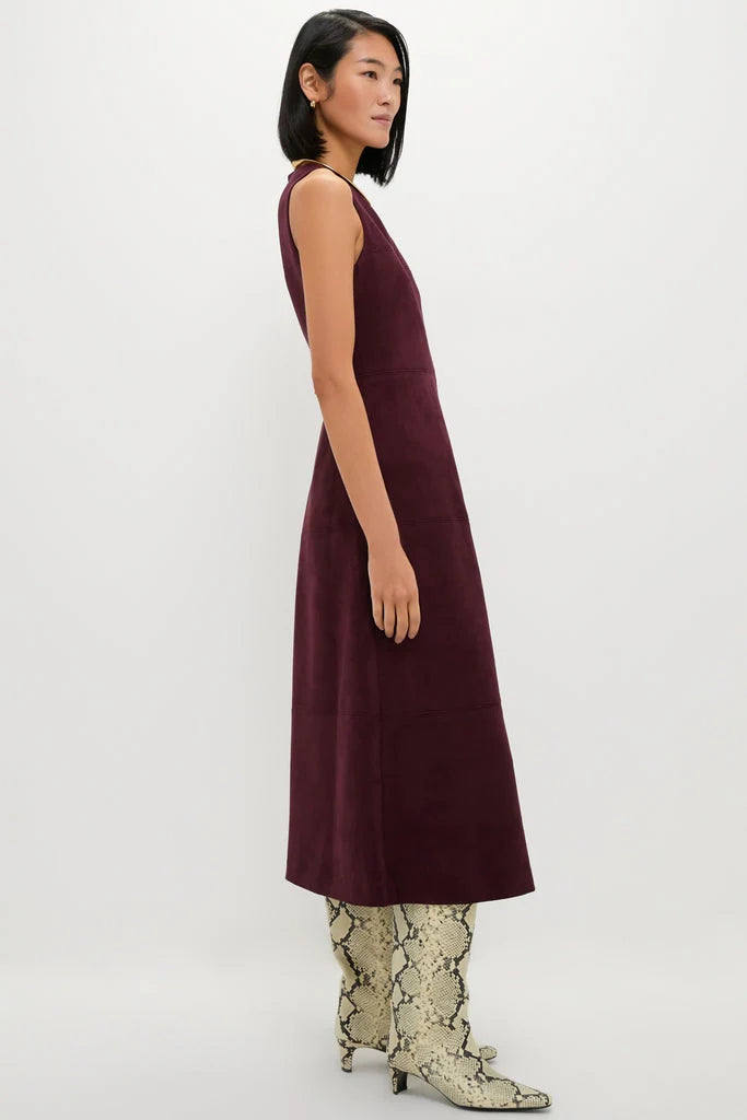 Winetasting Vegan Suede Manon Dress