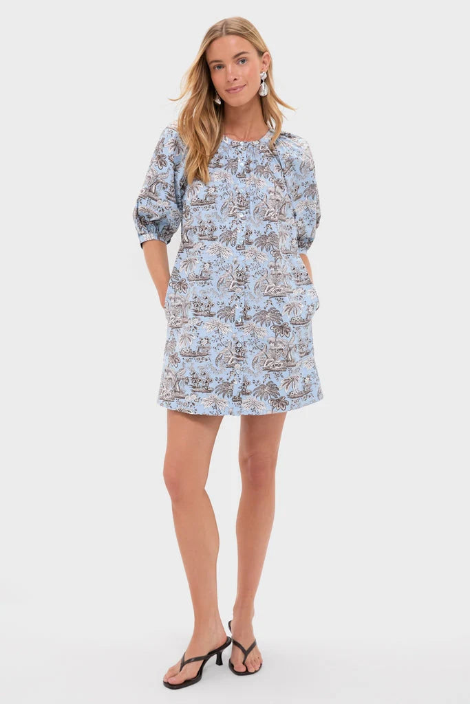Sky Toile Vincent Mini Dress