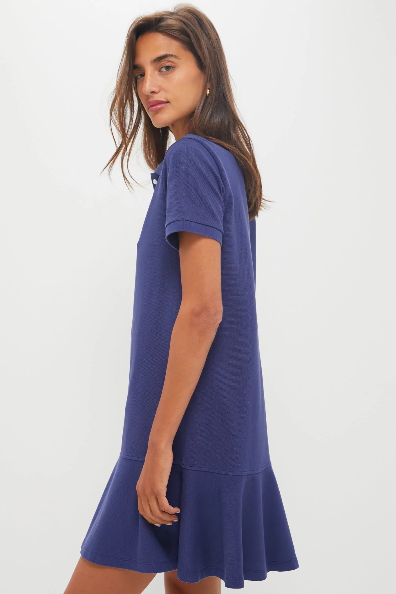 Navy Pique May Polo Dress