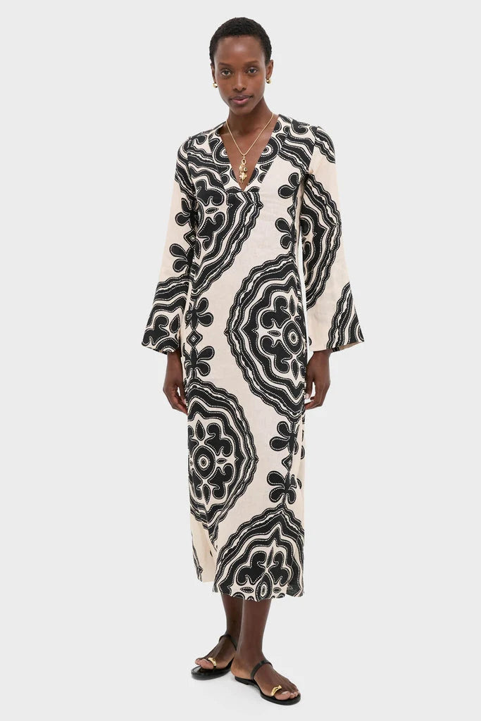 Niku Cream Theodora Column Dress