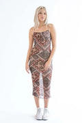 Mesh Dark Patchwork Maxi Dress