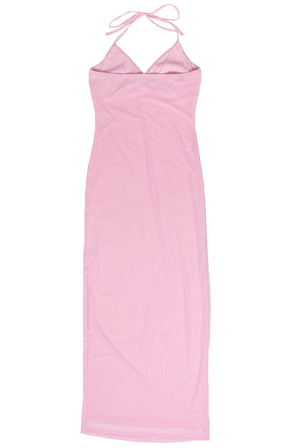 Sequin Beaded Halter Maxi Dress