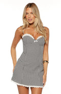Cutie Black Gingham Mini Dress