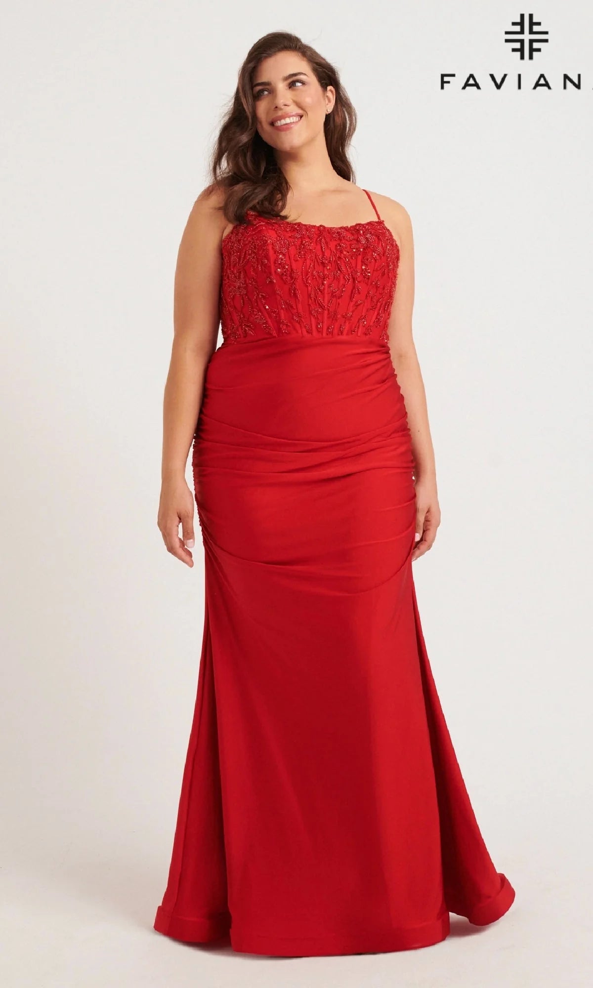 Faviana Long Plus-Size Formal Dress 9569