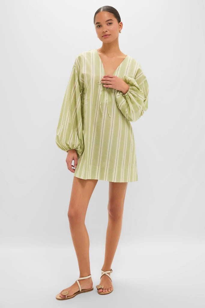 Faded Juniper Ombre Stripe Pia Mini Dress