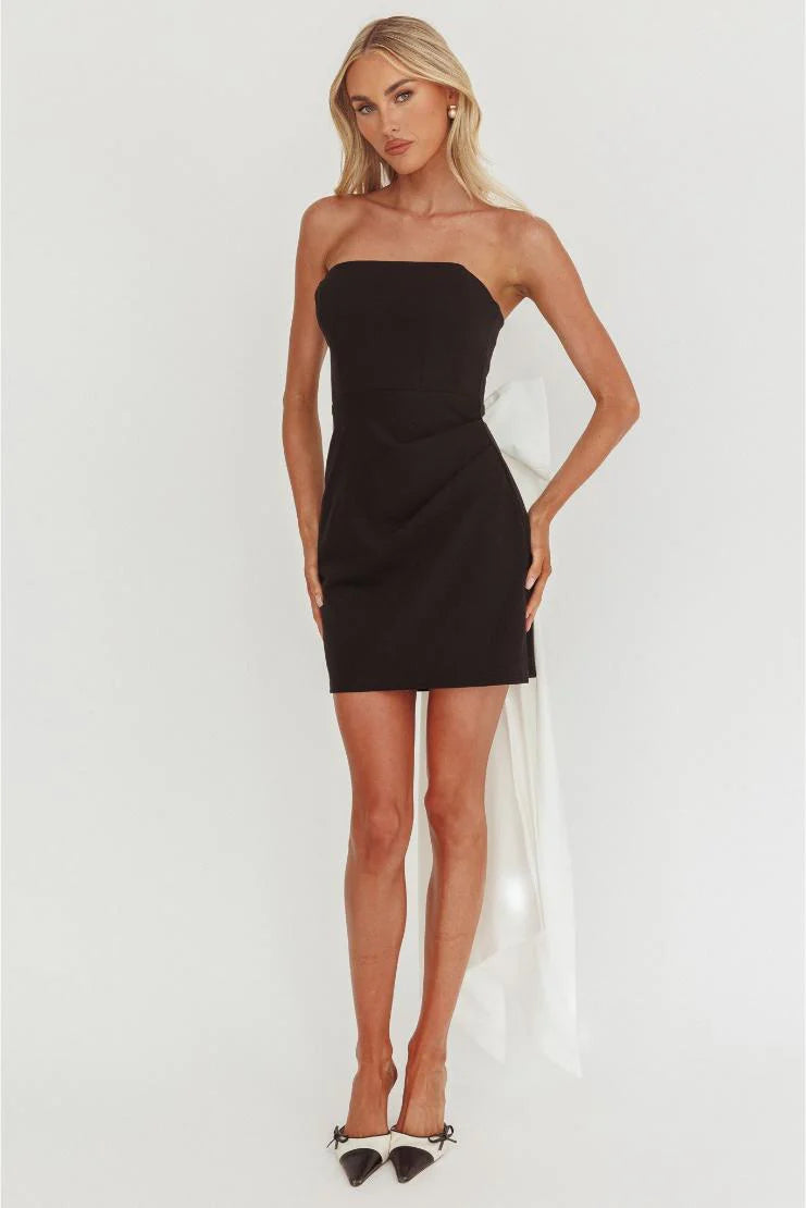 Valerie White Bow Back Short Mini Dress