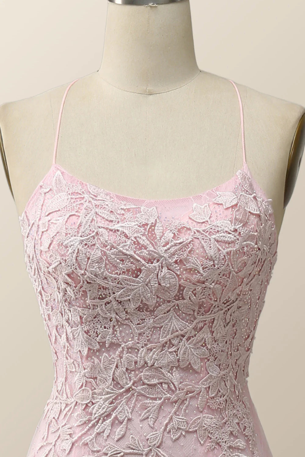 Yellow Mermaid Lace Appliques Long Formal Dress