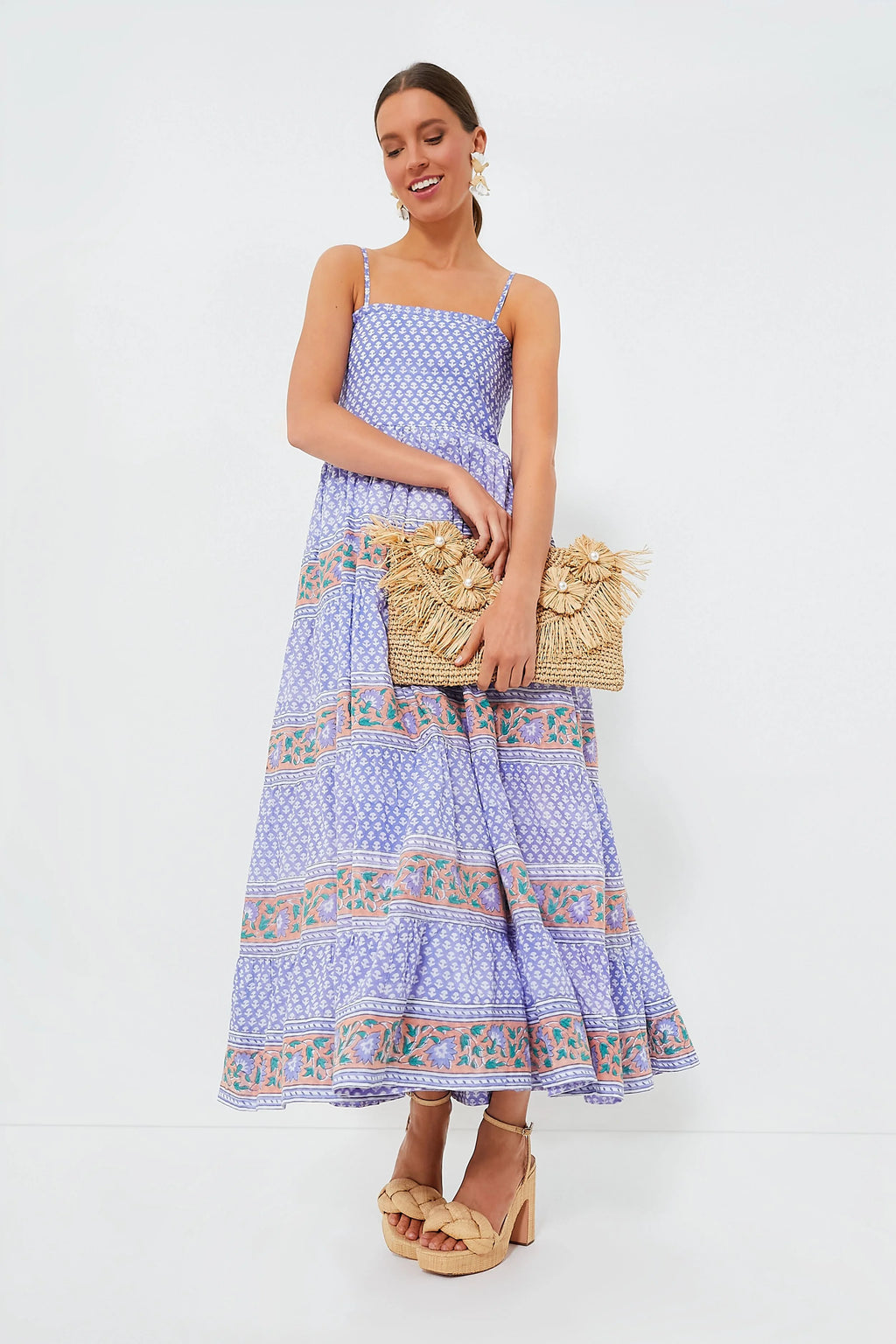 Campania Peri Smocked Back Maxi Dress
