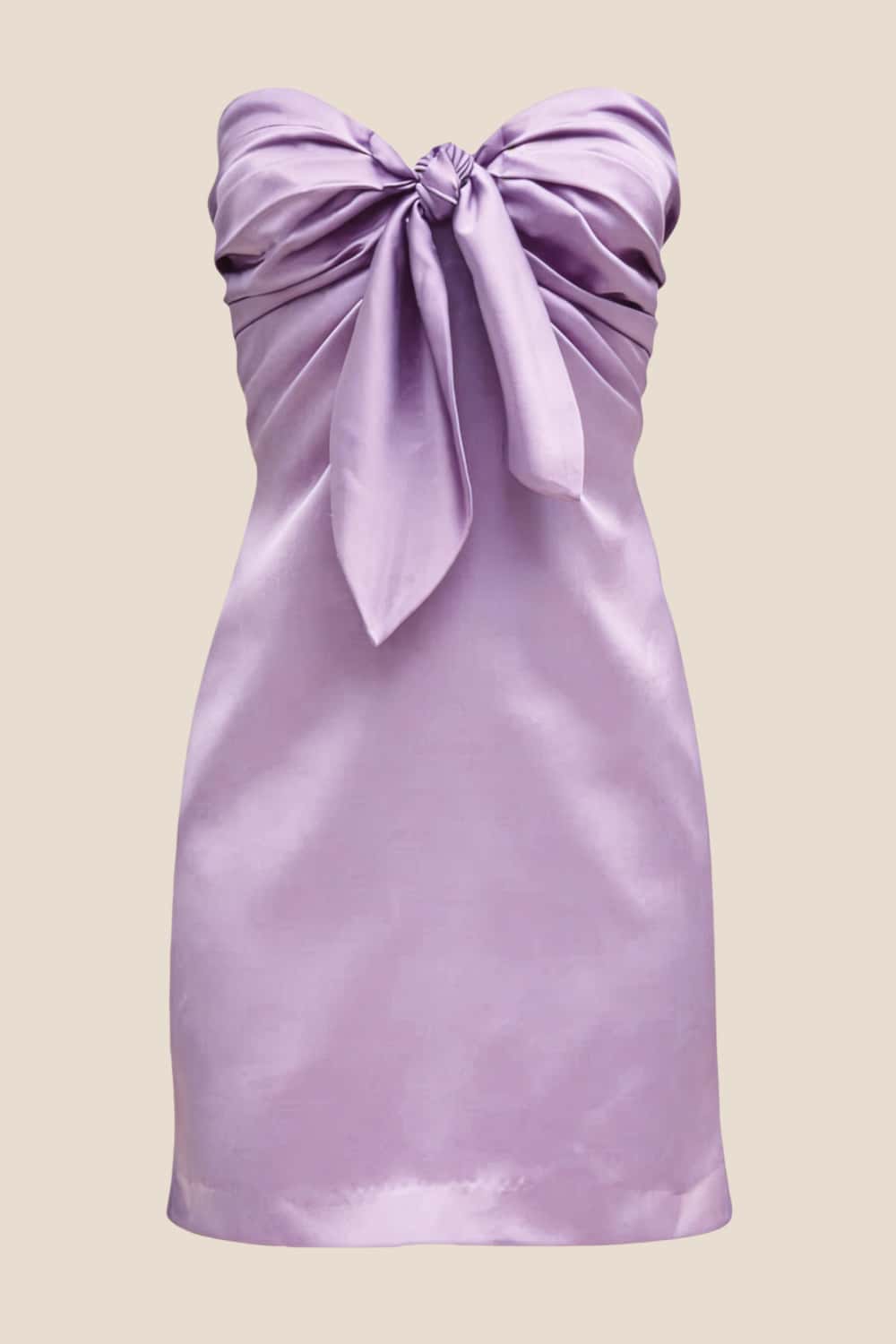 Strapless Red Tie Front Short Dress