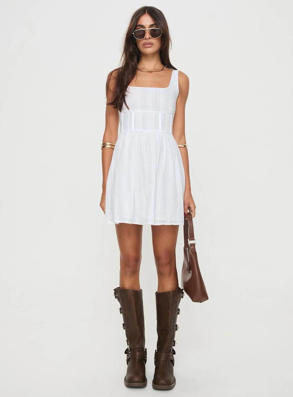 Lorinda Mini Dress White