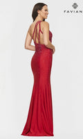 Long One-Shoulder Hot Pink Prom Dress by Faviana