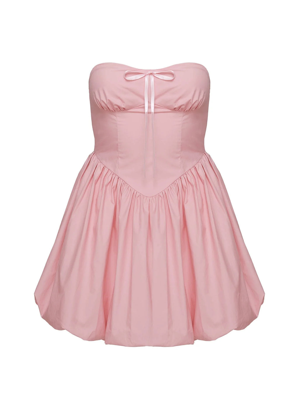 Melaina Bubble Hem Mini Dress Pink