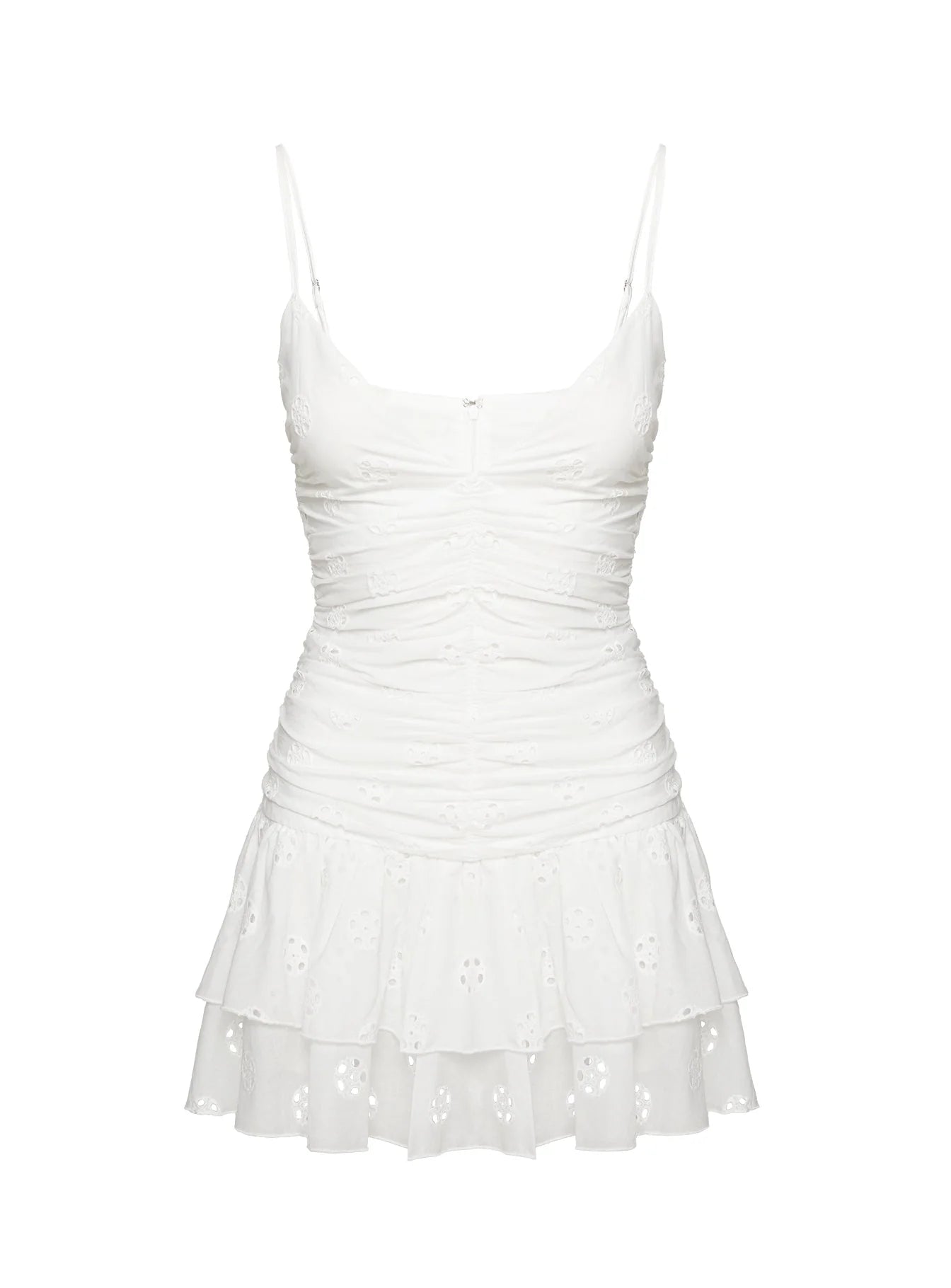 Rothea Mini Dress White Brodierie